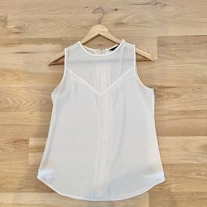 Banana Republic white sleeveless blouse